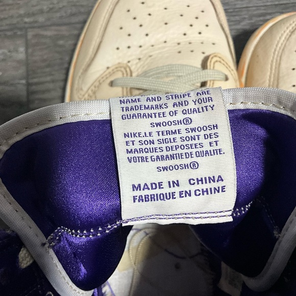 Nike Jordan 1 Retro High OG Metallic Purple 2021,unisex SIZE 12(CM 29 - Picture 11 of 16